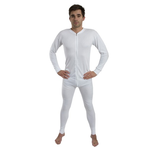 Men All in One Union Winter Warm Ski Thermal Underwear Boiler Suit Zip Up - 第 8/8 張圖片