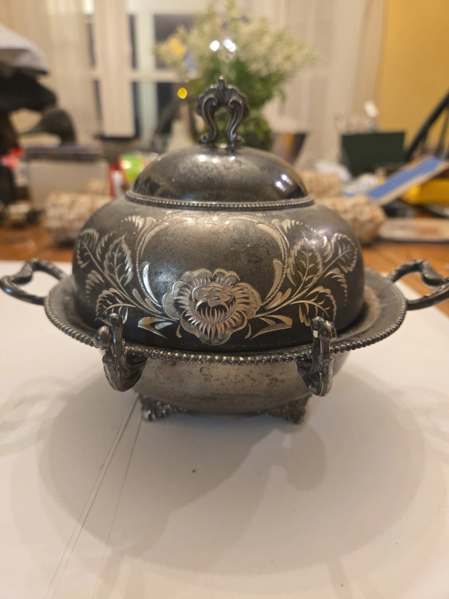 Wm. Rogers & Son Antique US Silver-Plated Butter Dishes for sale
