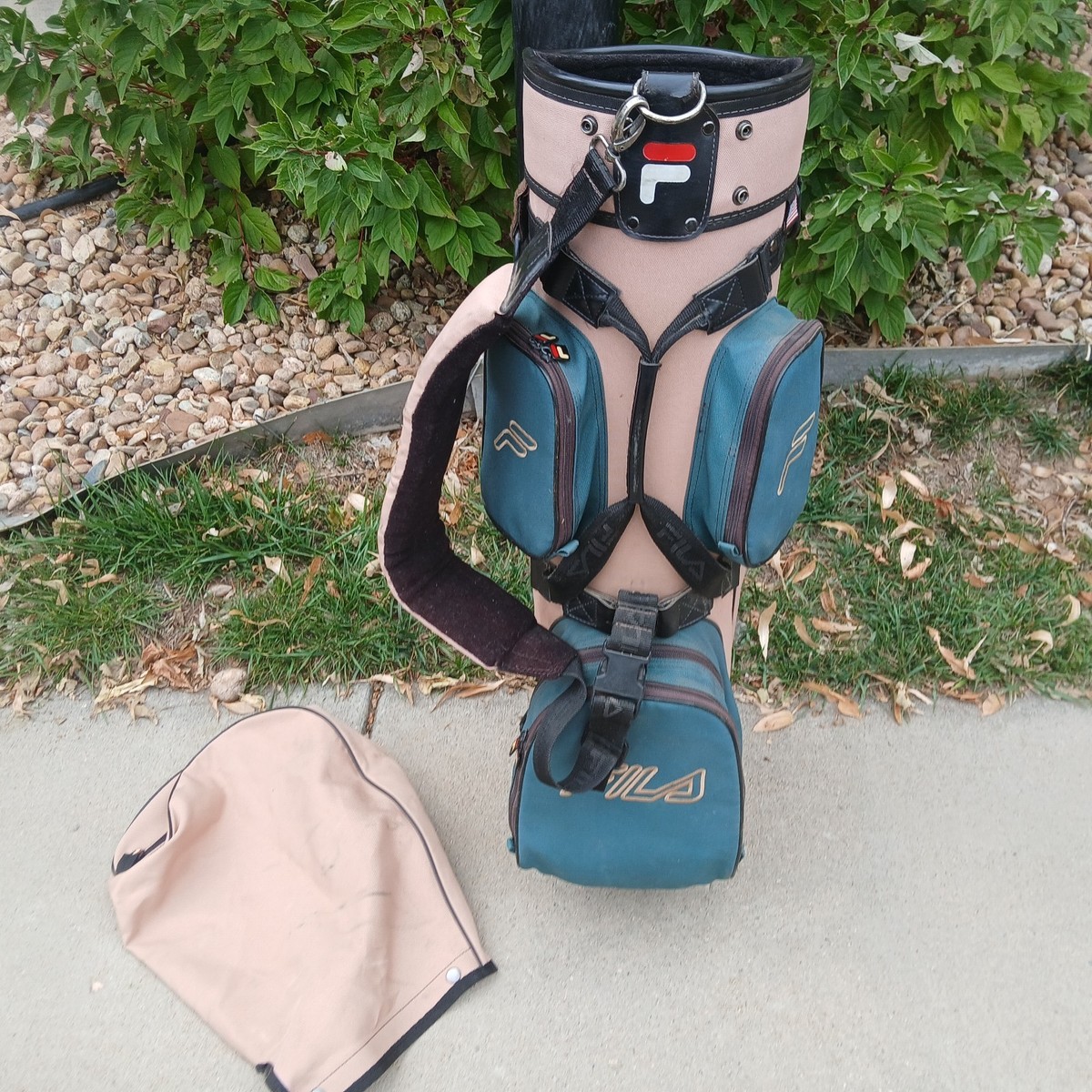 Vintage Fila 90s Golf Bag 4-Way Divider Zip Pockets Rain Cover | eBay