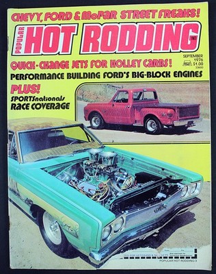 Popular Hot Rodding Magazine September 1976 Vintage Hot Rods Cars | eBay