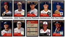 2022 Topps Chrome Platinum Anniversary 251-500 ** Set Break ** Pick Your Card **