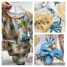 NEW W/ TAGS Tommy Bahama Pineapple 3T 2-pc bathing suit 50 FPS