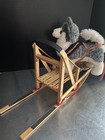 American Girl wood Dog Sled with plush Husky Dog — photo 4