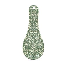 Spoon Rest Melamine William Morris Acorn Green Utensil Spatula Holder Ladle Rest