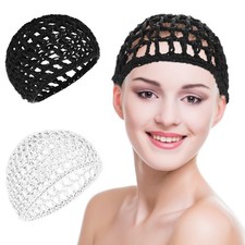 Crochet Hair Net for Thick Long Netted Hair Caps Mesh for Sleeping Hairs Wrap...