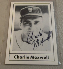 1978 Grand Slam Baseball #125 Charlie Maxwell Signed Autograph (no COA)