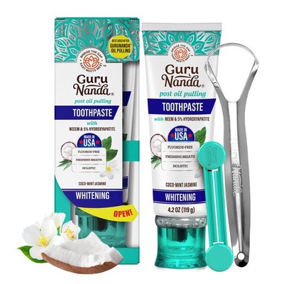 GuruNanda Hydroxyapatite Toothpaste, SLS & Fluoride Free, Whitening Toothpaste w
