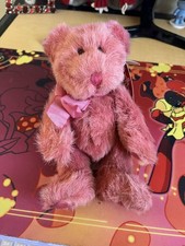  VINTAGE Russ Berrie - Luv 'Ums Pink Plush - 9" Teddy Bear with tag 