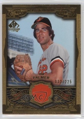 2006 SP Legendary Cuts Legendary Materials 32/225 Jim Palmer #LM-JP HOF 0ba6