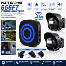 H2C8 Waterproof 656ft Wireless Driveway Alarm...