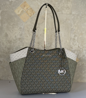 Michael Kors Jet Set Travel L Shoulder Chain Tote Bag MK Color