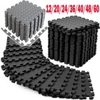 12~60 PCS Interlocking EVA Foam Puzzle Mat – Gym & Home Exercise Flooring Tiles