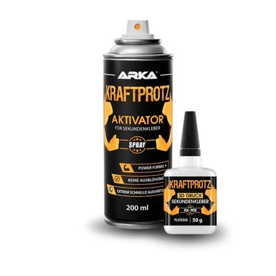 ARKA Kraftprotz 3D Druck Bundle Set Sekundenkleber & Aktivator PLA PETG ABS TPU