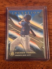 Tucker Toman 4/99 2023 Inception Blue Foil #12 Toronto Blue Jays