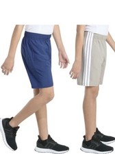 Adidas Youth Boys 2-pack Woven Shorts, Blue and Beige, XL 18/20 3 Stripes Pocket