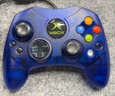OEM Original OG Xbox Transparent Blue S Controller Wired EXCELLENT!