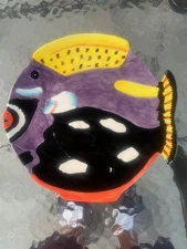 10" Coral Fish Dinner /Serving  Plate/Platter by Mikasa /Studio Nova 