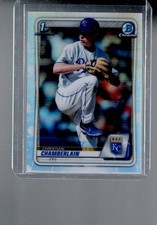 2020 Bowman Draft #BD-84 Christian Chamberlain Chrome Refractor