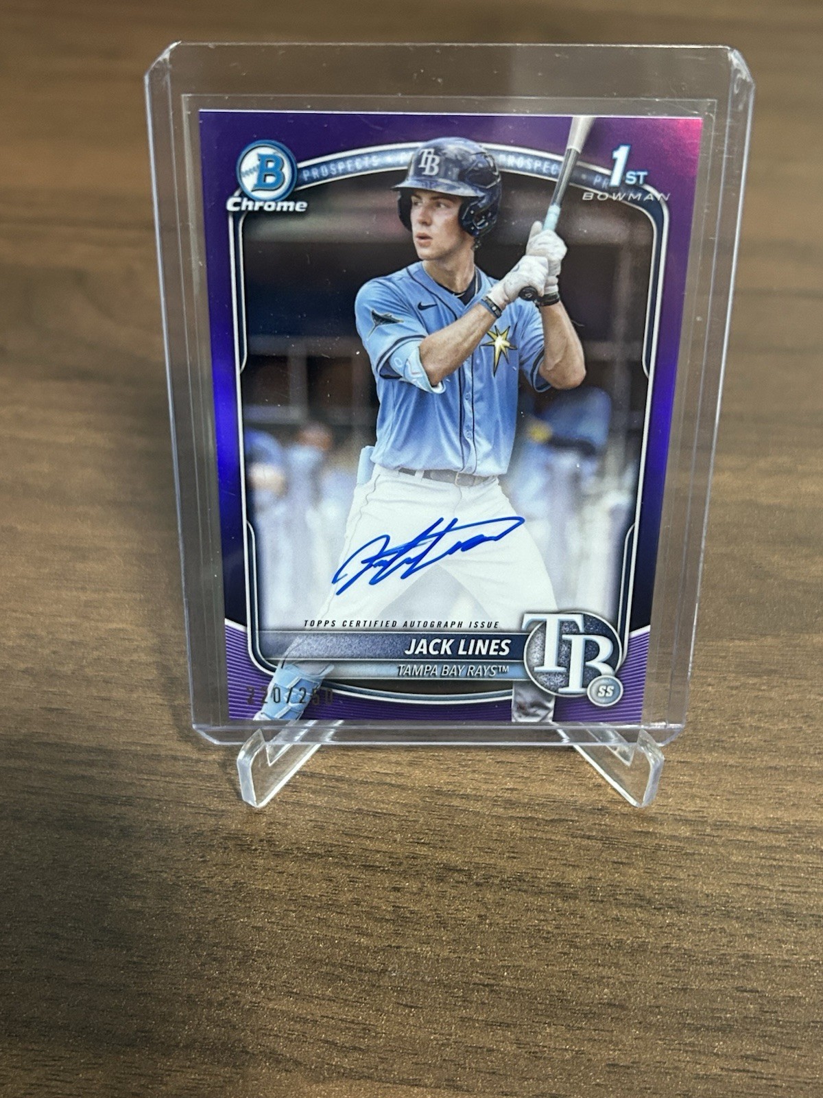 2025 Bowman Chrome - Jack Lines 1st Auto Purple Refractor /250