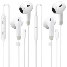 USB C Headphones for iPhone 17 16 15 Pro Max, 2 Pack Wired Earbuds USB C Wire...
