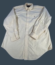 Ralph Lauren Yarmouth Yellow Oxford Cotton Button-Down Shirt Mens 16 1/2 - 34