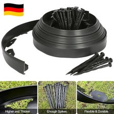 10M-40M Garten Rasenkante Flexibler Kunststoff Gartenumrandung mit Starke Nagel