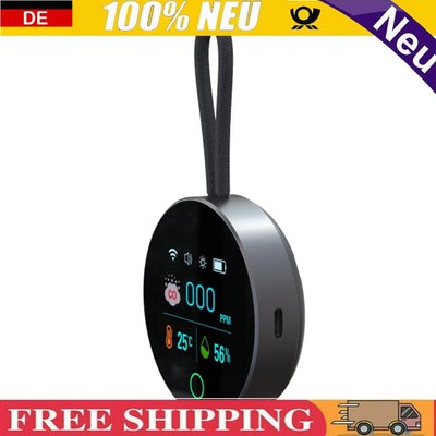 3 In 1 CO Temperature Humidity Detector HD LCD Display for Travel (Dark Grey)