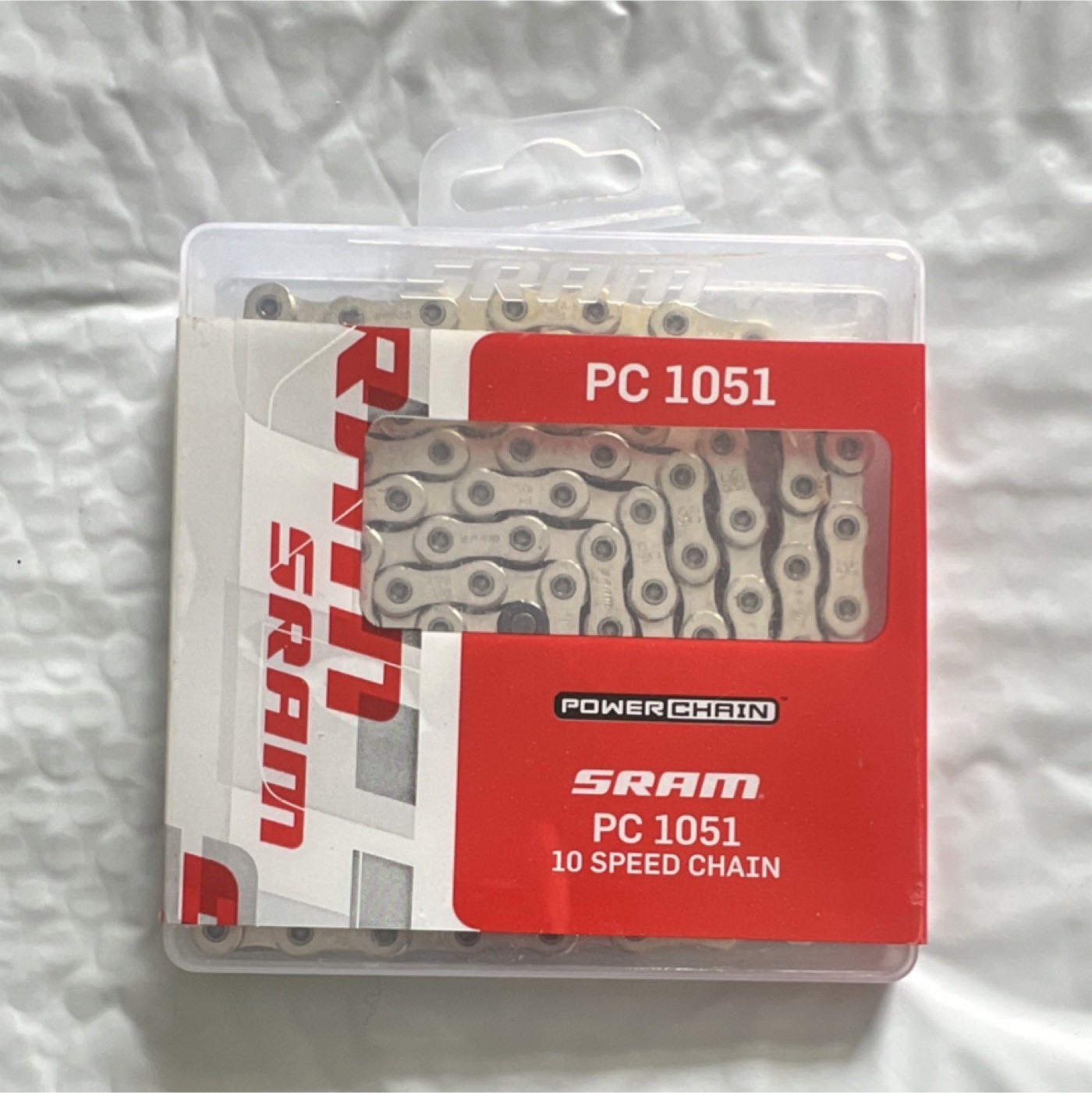 SRAM PC 1051 10-Speed Silver Steel Bicycle Chain Road Bike 114 Links PowerLock