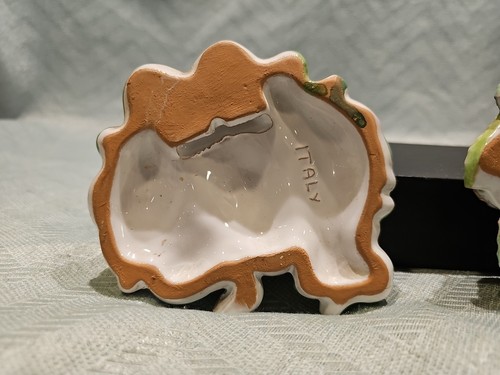 Maschere in terracotta quattro stagioni dipinte a mano decorazione arte da parete Italia set di due - Foto 5 di 8