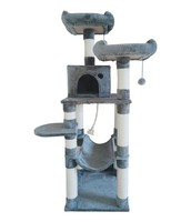 Kratzbaum Akiro FüR Katzen Ca. 50 X 150 X 50 Cm Grau / Beige, Dehner Lieblinge