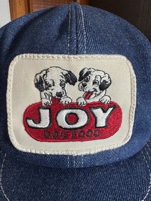 Vintage Joy Dog Food Trucker Hat K Products Brand 70s 80s Patch