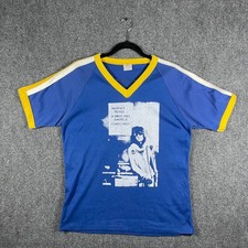 RARE Vintage Rolling Stones Keith Richards "Drug Free America Tee" Blue Large