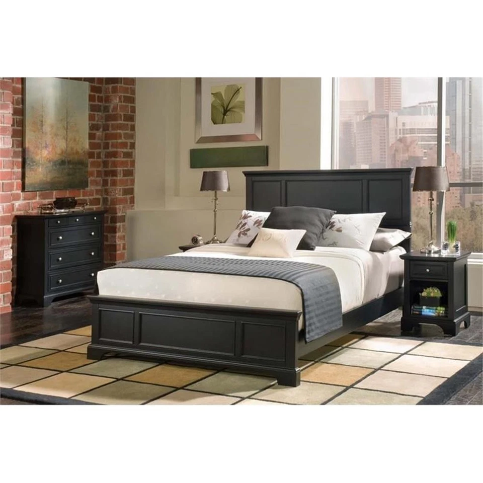 Cama King Homestyles Bedford Wood preta - Imagem 2 de 4