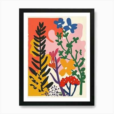 Zestful Botanicals Matisse Style Ar Framed Wall Art Poster Canvas Print Picture