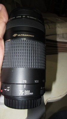 Canon Zoom Lens EF 75-300MM 1:4-5.6 III 58mm Lens are Clean but Manual Only Read