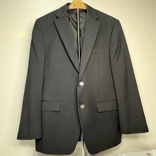 Giacca blazer uomo Michael Kors nero argento 2 bottoni misto lana 40S