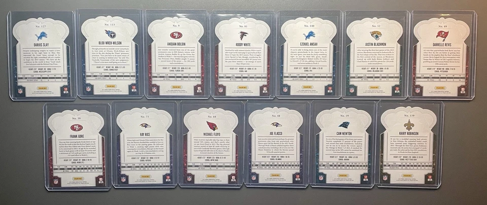 Conjunto de 13 Cartas Panini Crown Royale 2013 - Flacco, Revis, Cam, Rice, Gore, Boldin + - Imagem 2 de 4