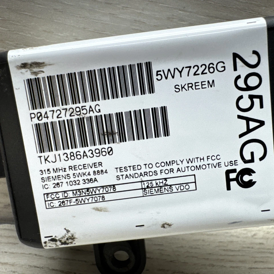 Chrysler Town & Country 2006 inmovilizador de encendido y antirrobo P04727295Ag OEM Foto 4 de 4