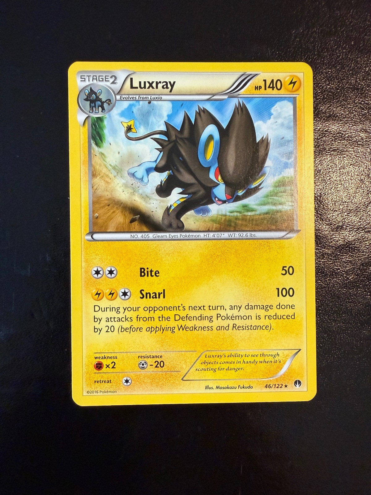 Luxray 46/122 Rare BREAKpoint Pokemon Lightly Played