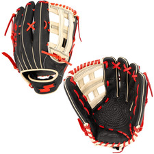 SSK ZSLOW DIMPLE 13 Slowpitch Softball Glove ZSD-1300BLKCMLRED3