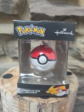 Pokemon Poke Ball Hallmark Christmas Tree Ornament Black Box Damaged Box