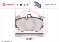 Bremsbelagsatz Scheibenbremse Prime Brembo P 65 016 FüR Audi Cayenne Porsche 9PA