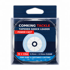 COMKING Tapered Shock Leader 5x15m 0.35-0.70mm Clear Sea Fishing Surf Casting