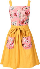 Vintage Pinafore Aprons for Women with Pockets for Kitchen