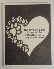 Handcrafted Pet Sympathy Card