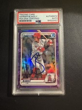 Werner Blakely Signed 2020 Bowman Chrome Purple Refractor Auto /250 1st Psa