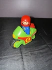 Vintage Playmobil Motorbike Blue Rider Red Helmet 1990s Toy