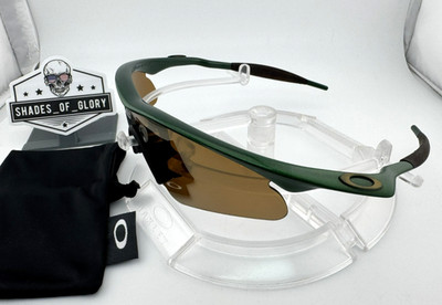 OAKLEY PRO M FRAME JOKER METALLIC GREEN W/ GOLD IRIDIUM HYBRID S LENS SUNGLASSES