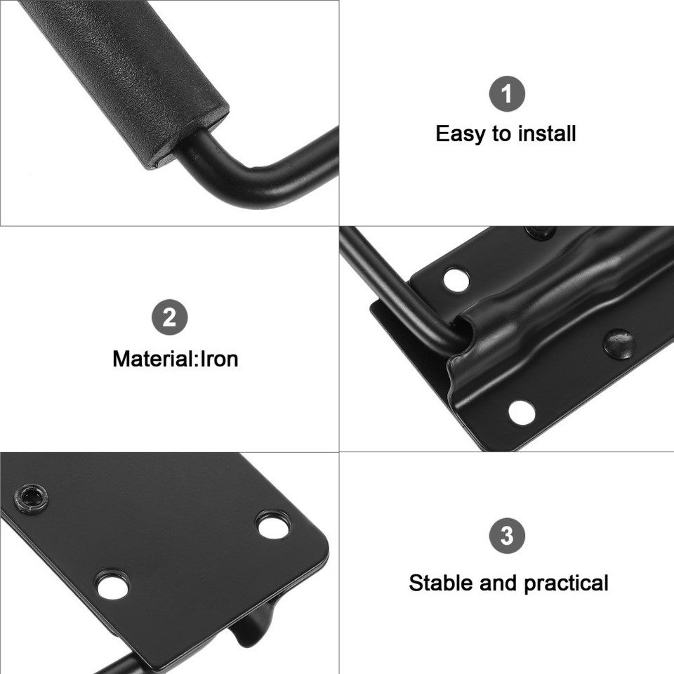 Black Iron Spring Loaded Handle for Cabinet Door Tool Box and Storage ...