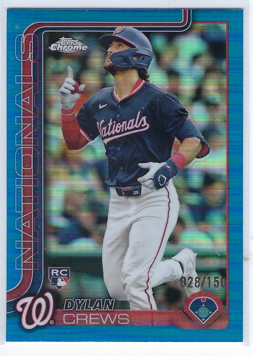 Dylan Crews RC - 2025 Topps Chrome #146 Blue Refractor /150